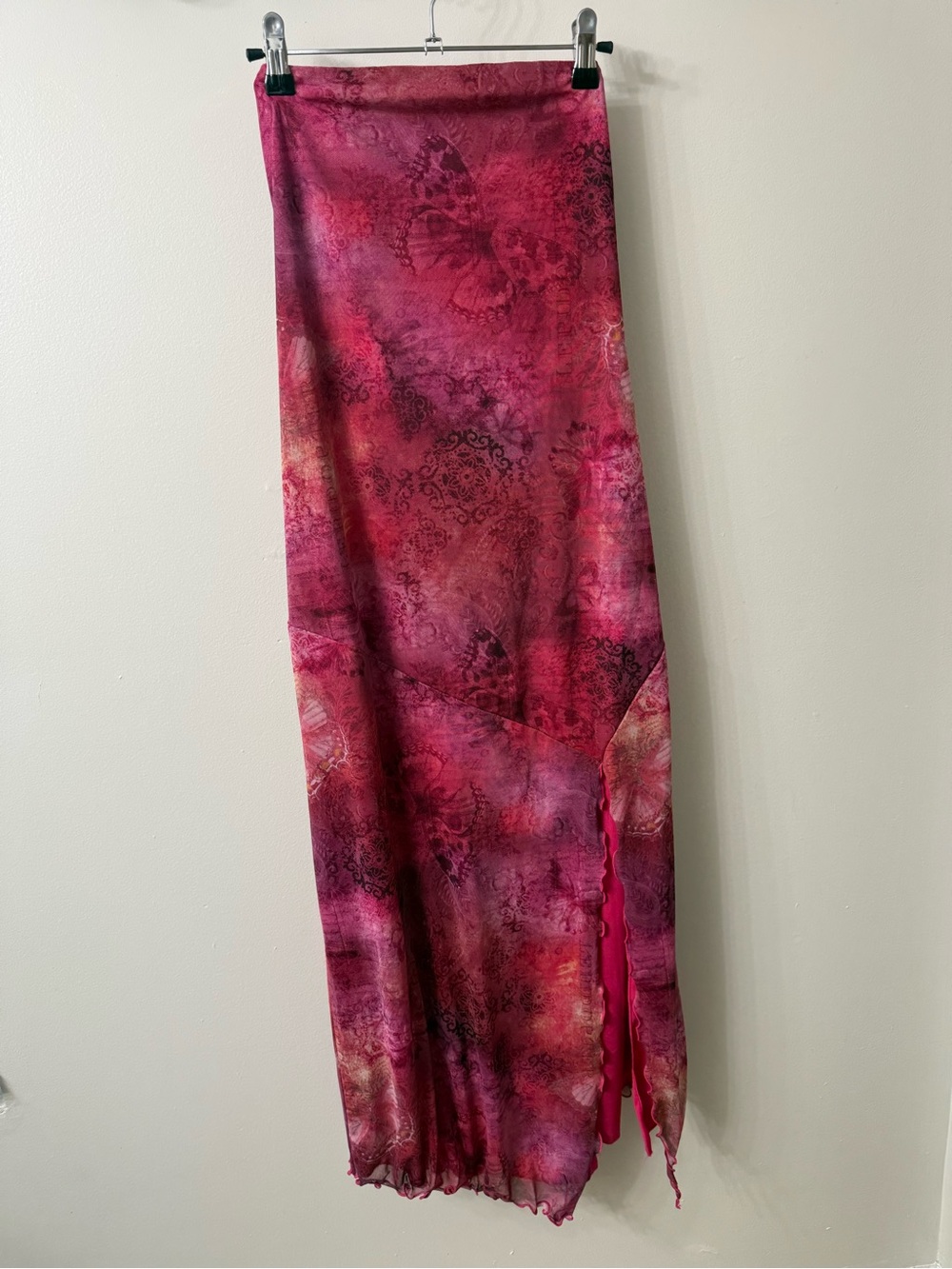 Women’s Strapless Pink Printed Dress